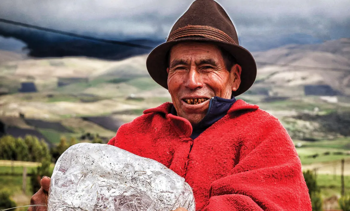 Baltazar Ushca en el Chimborazo